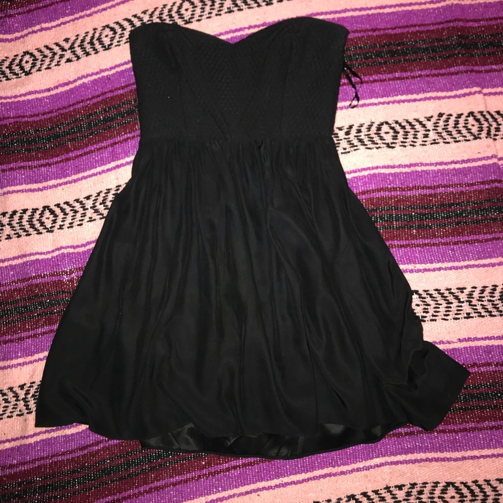 Parker Silk Black Short Dress